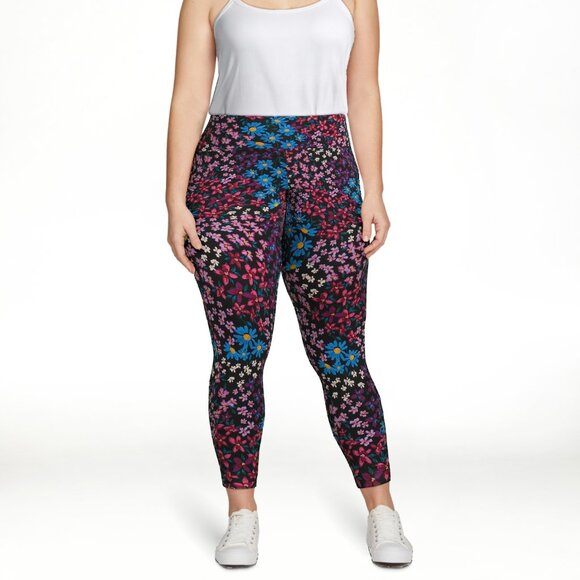 Terra & Sky Women's Plus Size High Waist Leggings Size 0X (14W) - Picture 1 of 2